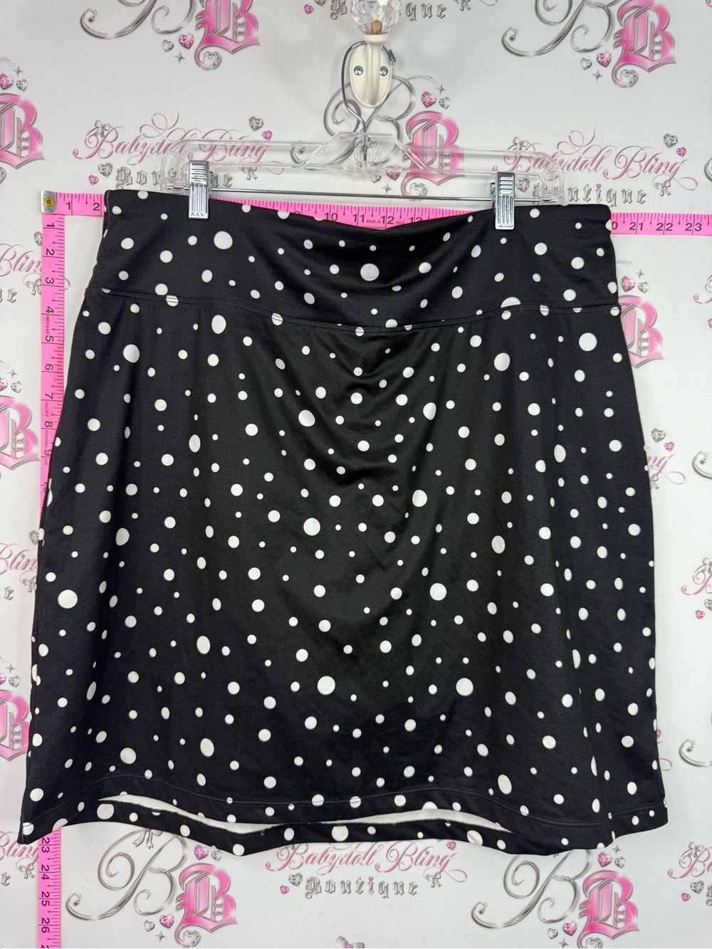 Segments luxe skort skirt shorts Black Polka Dot A-Line Skirt
